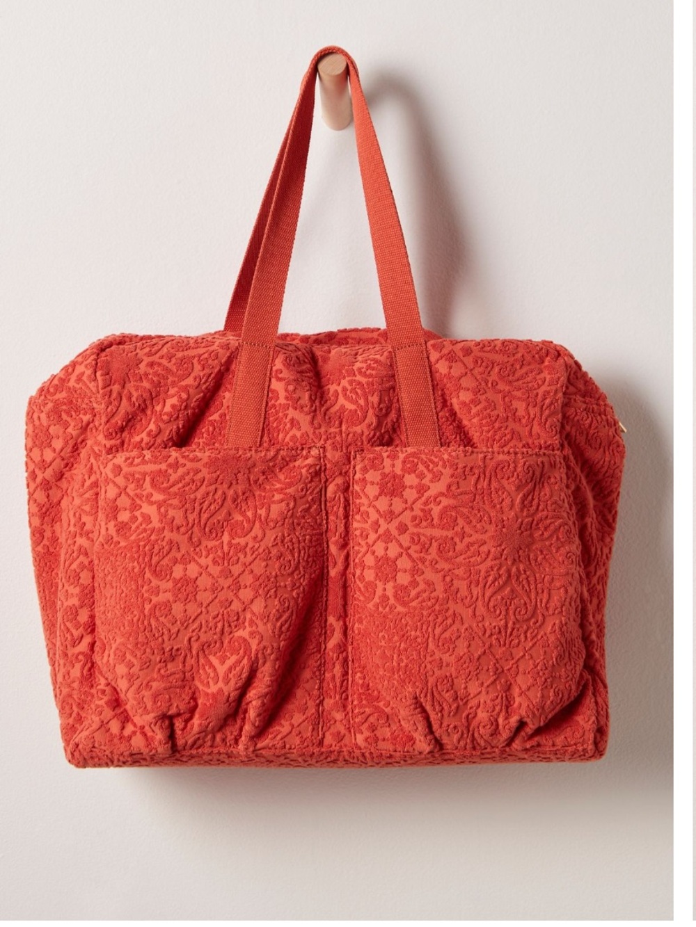 Free People Movement Tibby towel Weekender bag - Floral Red NWT - Picture 3 of 11